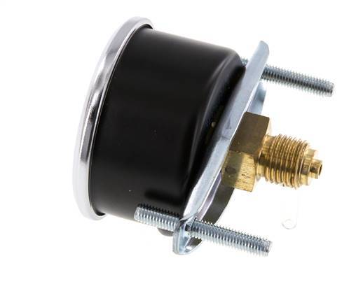 -1..0 Bar (-15..0 psi) Manomètre encastrable Acier/laiton 50 mm Classe 2.5 (Support)