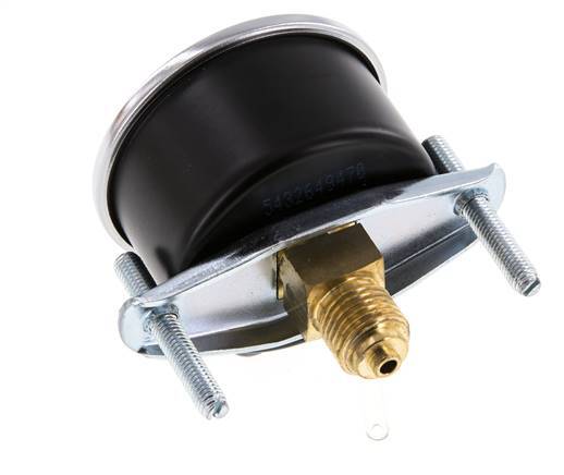 -1..0 Bar (-15..0 psi) Panel Mount Pressure Gauge Steel/Brass 50 mm Class 2.5 (Bracket)