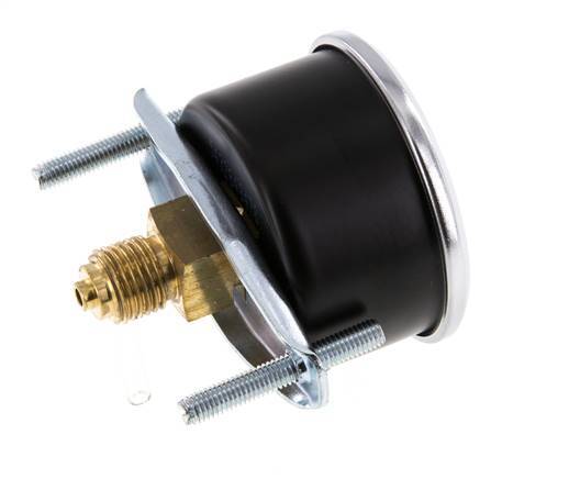 -1..0 Bar (-15..0 psi) Manomètre encastrable Acier/laiton 50 mm Classe 2.5 (Support)