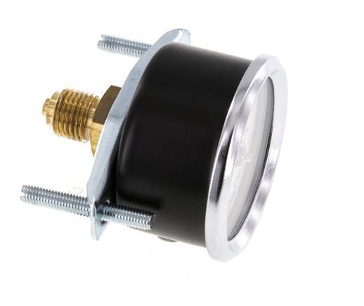 -1..0 Bar (-15..0 psi) Manomètre encastrable Acier/laiton 50 mm Classe 2.5 (Support)