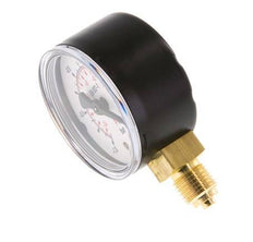 -1..0 Bar (-15..0 psi) Manomètre sous acier/laiton 50 mm Classe 1.6