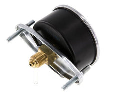 -1..0 Bar (-15..0 psi) Panel Mount Pressure Gauge Steel/Brass 63 mm Class 2.5 (Bracket)