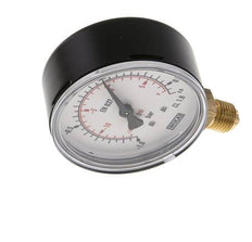 -1..0.6 Bar (-15..9 lb/po2) Manomètre sous acier/laiton 63 mm Classe 1.6
