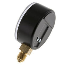 -1..0.6 Bar (-15..9 lb/po2) Manomètre sous acier/laiton 63 mm Classe 1.6