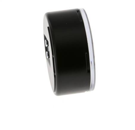 -1..0.6 Bar (-15..9 lb/po2) Manomètre sous acier/laiton 63 mm Classe 1.6