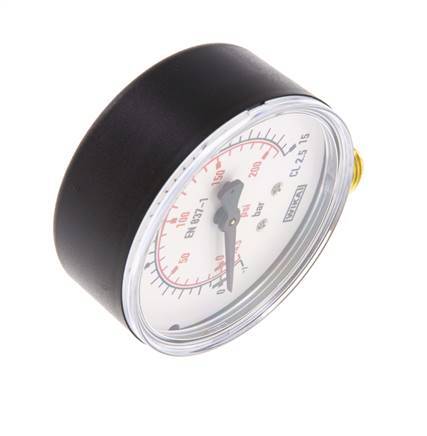 -1..15 Bar (-15..218 lb/po2) Manomètre sous plastique/laiton 63 mm Classe 2.5