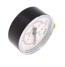 -1..15 Bar (-15..218 lb/po2) Manomètre sous plastique/laiton 63 mm Classe 2.5