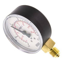 -1..1.5 Bar (-15..22 psi) Pressure Gauge Below Plastic/Brass 63 mm Class 2.5