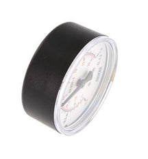 -1..1.5 Bar (-15..22 psi) Manomètre en dessous du plastique/laiton 63 mm Classe 2.5