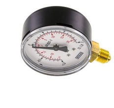 -1..1.5 Bar (-15..22 lb/po2) Manomètre sous acier/laiton 63 mm Classe 1.6