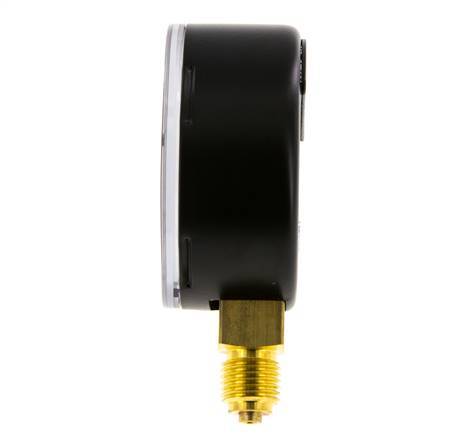-1..1.5 Bar (-15..22 lb/po2) Manomètre sous acier/laiton 63 mm Classe 1.6