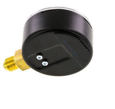 -1..1.5 Bar (-15..22 psi) Pressure Gauge Below Steel/Brass 63 mm Class 1.6