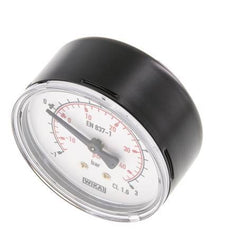 -1..3 Bar (-15..44 psi) Pressure Gauge Rear Steel/Brass 63 mm Class 1.6