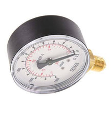 -1.2..0 Bar (-17..0 psi) Pressure Gauge Below Plastic/Brass 63 mm Class 2.5
