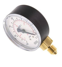 -1.2..0 Bar (-17..0 psi) Pressure Gauge Below Plastic/Brass 63 mm Class 2.5