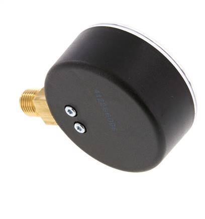 -1.2..0 Bar (-17..0 psi) Pressure Gauge Below Plastic/Brass 63 mm Class 2.5