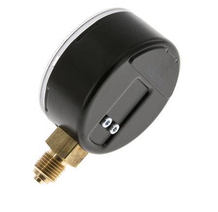 -1.2..0 Bar (-17..0 lb/po2) Manomètre sous acier/laiton 63 mm Classe 1.6