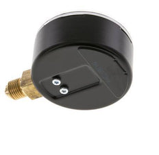 -1.2..0 Bar (-17..0 lb/po2) Manomètre sous acier/laiton 63 mm Classe 1.6