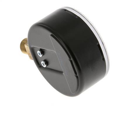 -1.2..0 Bar (-17..0 lb/po2) Manomètre sous acier/laiton 63 mm Classe 1.6
