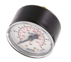 0..100 Bar (0..1450 psi) pression Arrière Acier/laiton 50 mm Classe 1.6