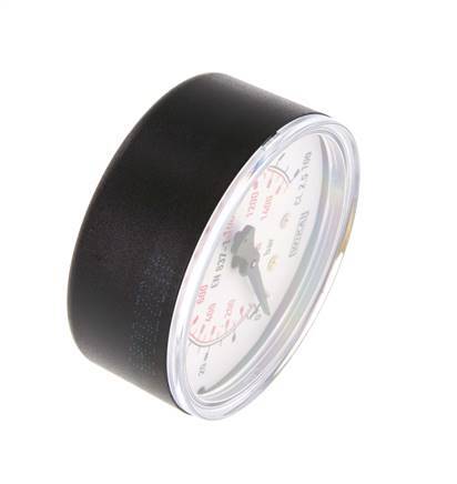 0..100 Bar (0..1450 psi) Manomètre sous plastique/laiton 63 mm Classe 2.5