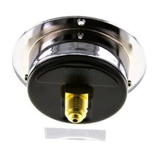 0..100 Bar (0..1450 psi) Panel Mount Pressure Gauge Steel/Brass 63 mm Class 2.5 (Front Panel)