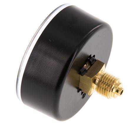 0..10 Bar (0..145 psi) Pressure Gauge Rear Plastic/Brass 63 mm Class 2.5