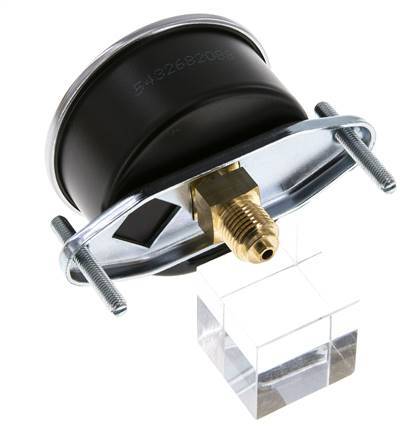 0..10 Bar (0..145 psi) Manomètre encastrable Acier/laiton 63 mm Classe 2.5 (Support)