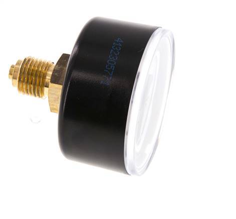 0..1 Bar (0..15 psi) Pressure Gauge Rear Plastic/Brass 50 mm Class 2.5