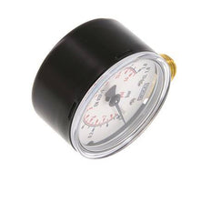 0..1 Bar (0..15 psi) Pressure Gauge Below Steel/Brass 50 mm Class 1.6