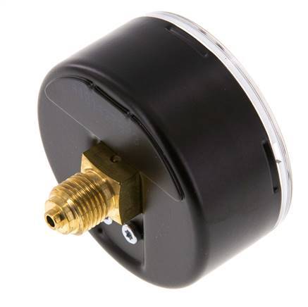 0..1 Bar (0..15 psi) Pressure Gauge Rear Steel/Brass 63 mm Class 1.6