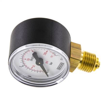 0..16 Bar Pressure Gauge Below Plastic/Brass 40 mm Class 2.5