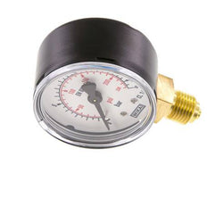 0..16 Bar (0..232 psi) Pressure Gauge Below Steel/Brass 50 mm Class 1.6