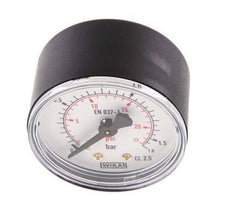 0..1.6 Bar (0..23 psi) pression Arrière Plastique/laiton 50 mm Classe 2.5