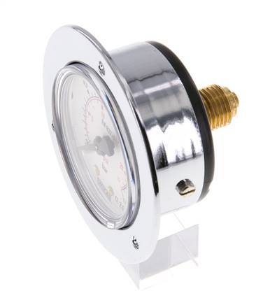 0..1.6 Bar (0..23 psi) Panel Mount Pressure Gauge Steel/Brass 50 mm Class 2.5 (Front Panel)