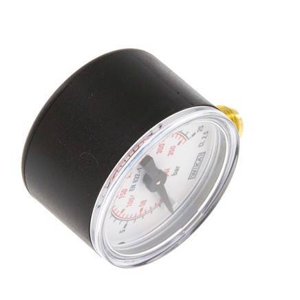 0..25 Bar (0..363 lb/po2) Manomètre sous plastique/laiton 40 mm Classe 2.5