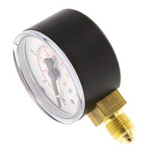 0..25 Bar (0..363 psi) Pressure Gauge Below Plastic/Brass 50 mm Class 2.5
