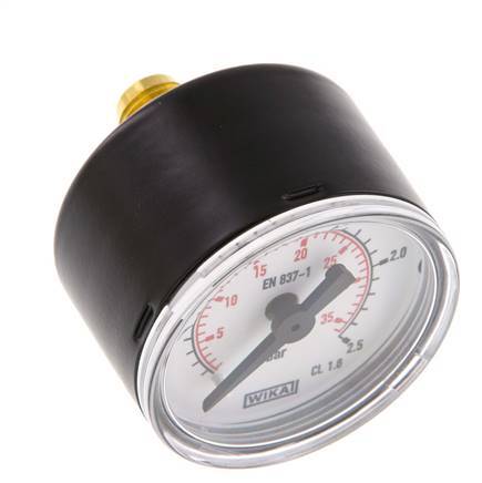 0..2.5 Bar (0..36 psi) pression Arrière Acier/laiton 40 mm Classe 1.6