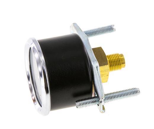 0..2.5 Bar (0..36 psi) Panel Mount Pressure Gauge Steel/Brass 40 mm Class 2.5 (Bracket)