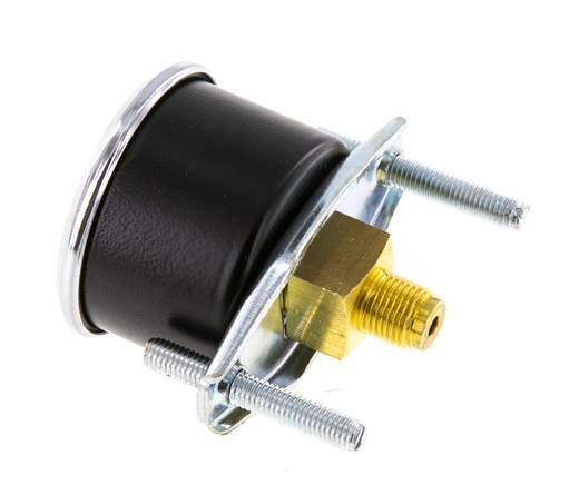 0..2.5 Bar (0..36 psi) Panel Mount Pressure Gauge Steel/Brass 40 mm Class 2.5 (Bracket)