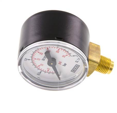 0..2.5 Bar (0..36 lb/po2) Manomètre sous acier/laiton 40 mm Classe 1.6