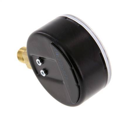 0..315 Bar (0..4569 psi) Pressure Gauge Below Steel/Brass 63 mm Class 1.6