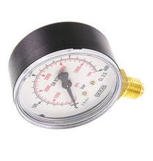 0..400 Bar (0..5802 psi) Pressure Gauge Below Plastic/Brass 63 mm Class 2.5