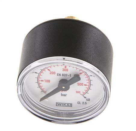 0..40 Bar (0..580 psi) pression Arrière Plastique/laiton 40 mm Classe 2.5