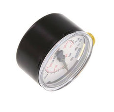 0..40 Bar (0..580 psi) Manomètre sous acier/laiton 50 mm Classe 1.6