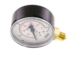 Manomètre 0,40 bar (0,580 lb/po2) en dessous de l'acier/laiton 63 mm Classe 1,6