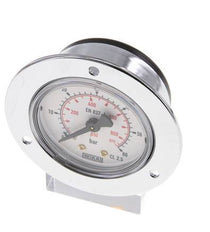 0..60 Bar (0..870 psi) Panel Mount Pressure Gauge Steel/Brass 50 mm Class 2.5 (Front Panel)