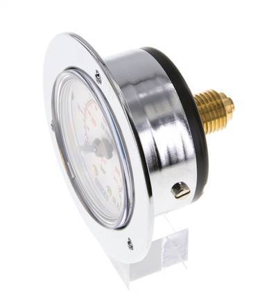 0..60 Bar (0..870 psi) Panel Mount Pressure Gauge Steel/Brass 50 mm Class 2.5 (Front Panel)