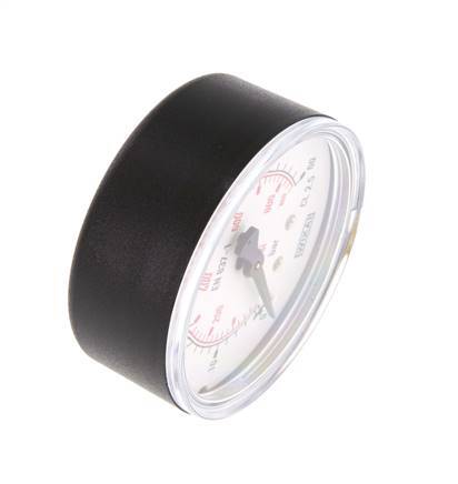 0..60 Bar (0..870 psi) Manomètre en dessous du plastique/laiton 63 mm Classe 2.5
