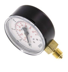 0..60 Bar (0..870 psi) Pressure Gauge Below Steel/Brass 63 mm Class 1.6
